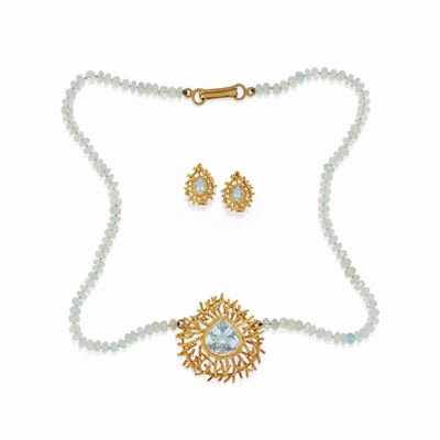 Demi Parure con Acquamarine