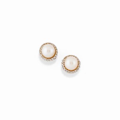 Orecchini con Perle e Diamanti