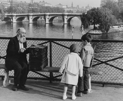Paris, le Pont des Arts, stampa vintage alla gelatina ai sali d'argento
