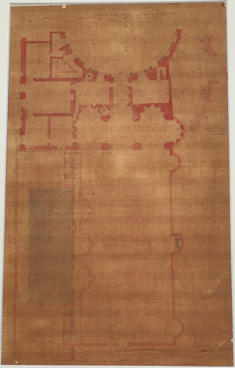 Augustin-théophile Quantinet - Lotto di sette studi architettonici tra cui Palazzo Farnese