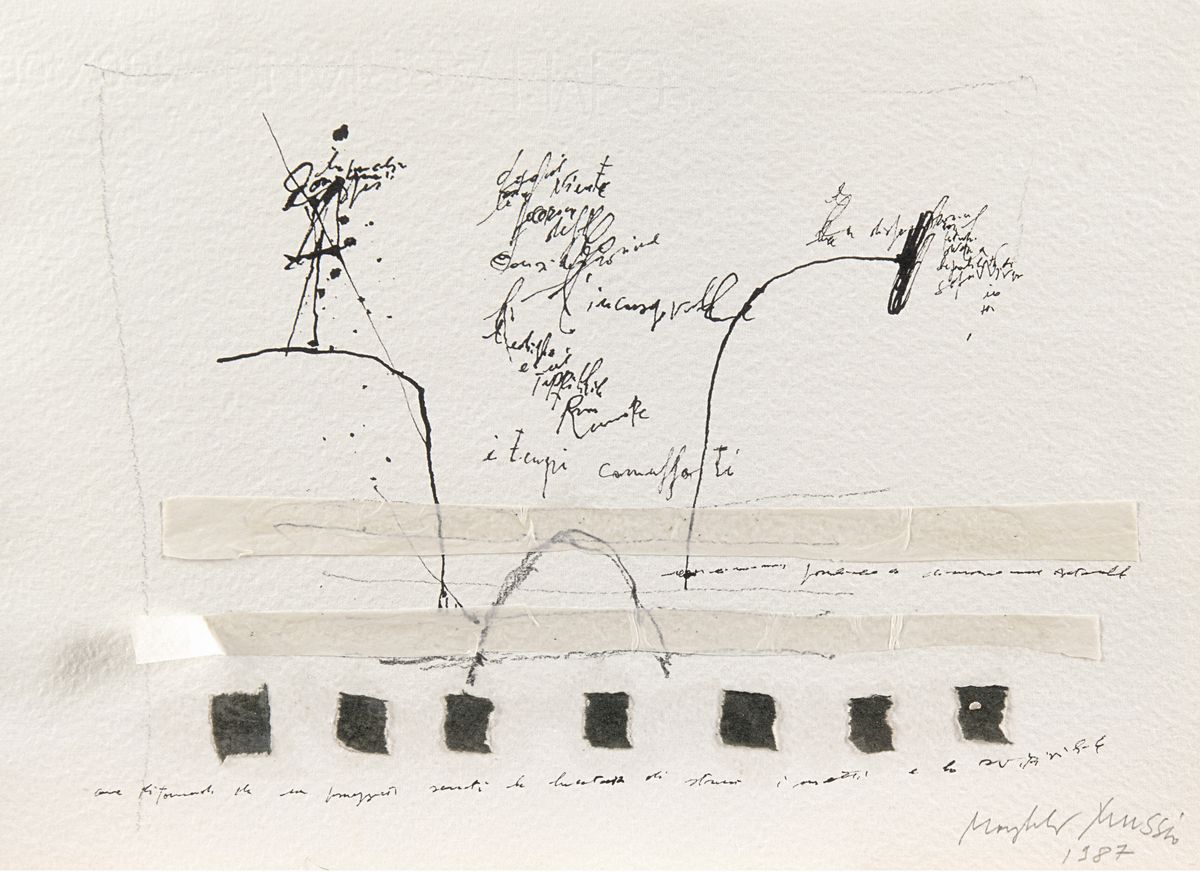 Magdalo Mussio - Senza titolo, 1987 - Tecnica mista su carta