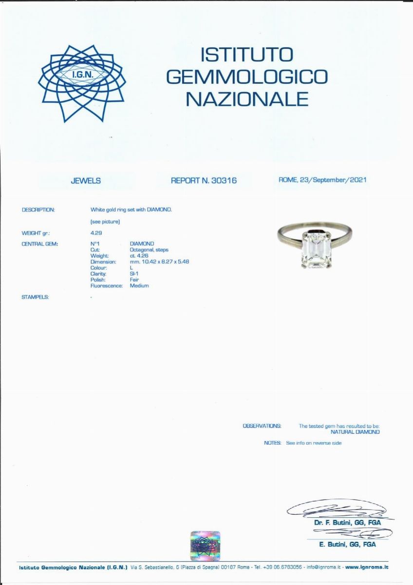 Anello con Diamante