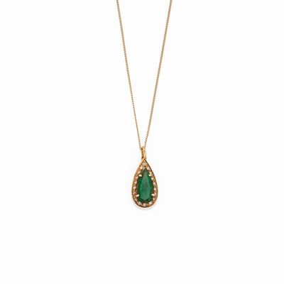 Collana con Smeraldo e Diamanti