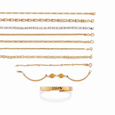 Dieci Bracciali in Oro