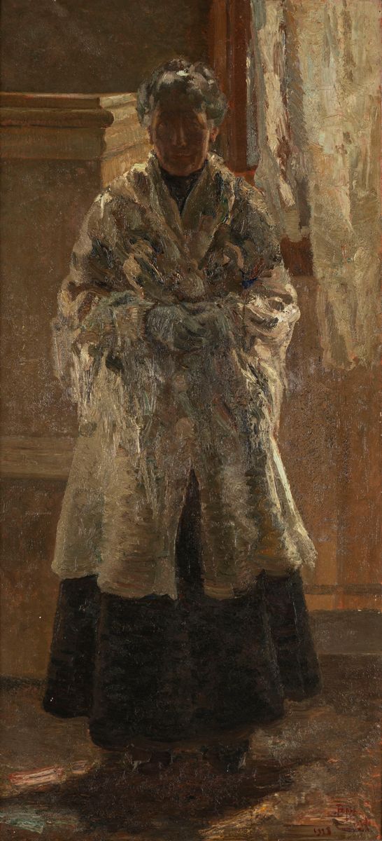Beppe Ciardi - Mamma, olio su tela, 1923, cm 110 x 51