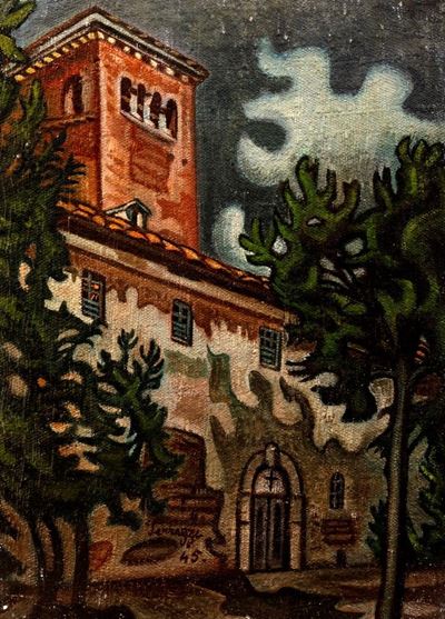 Convento dei SS. Quattro Coronati, olio su tela