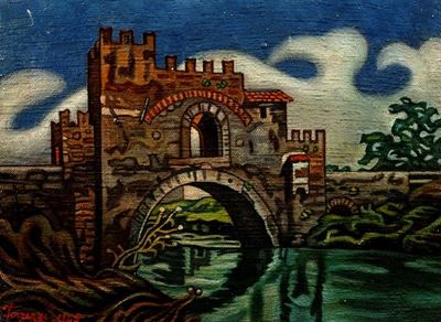 Il Ponte Nomentano, olio su tela