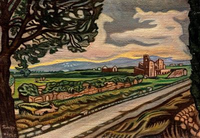 Campagna romana (olio su tela, 1945)