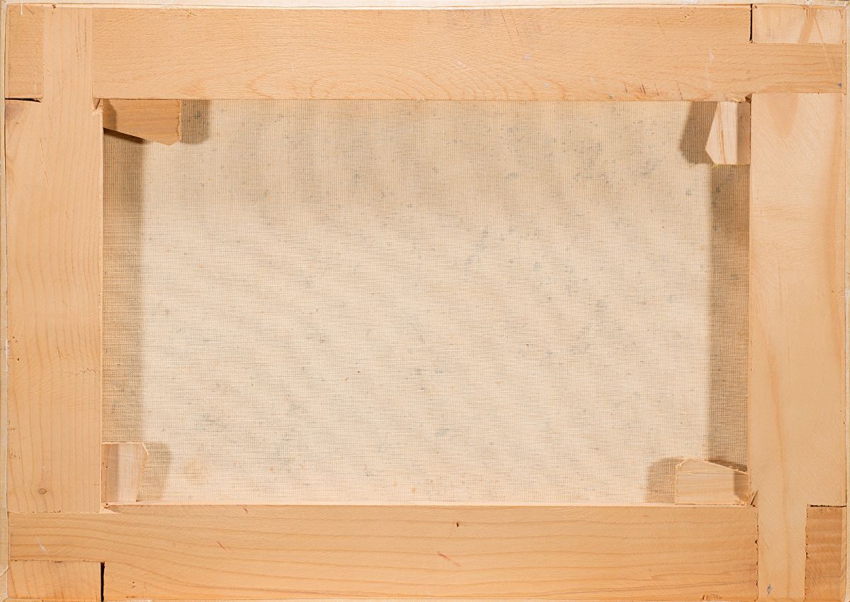 Giancarlo Cazzaniga - Senza titolo, 1964, tecnica mista su carta intelata
