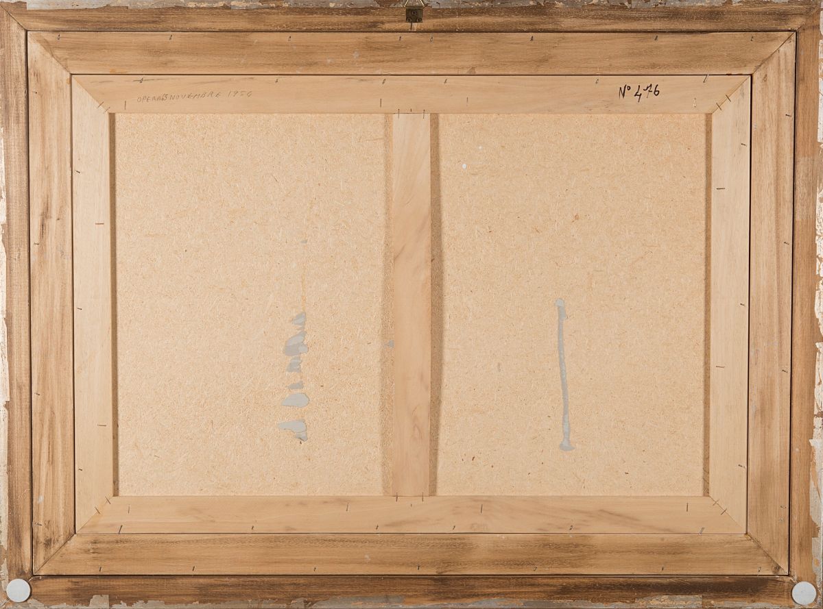 Tancredi Parmeggiani - Senza titolo, 1953, tempera su carta applicata su tavola