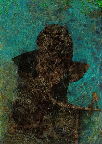Il mio amico gufo, olio su tela, 1974