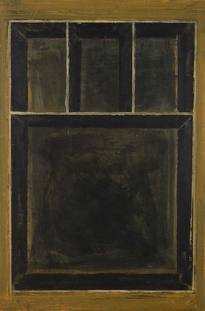 Senza titolo (1987), olio su tavola