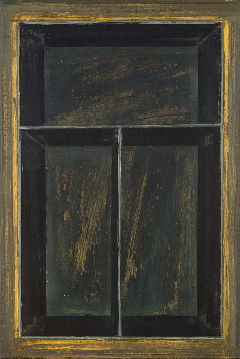 Marco Tirelli - Senza titolo (1987), olio su tavola