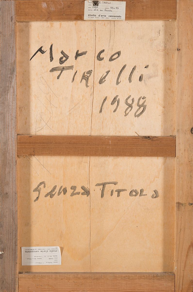 Marco Tirelli - Senza titolo (1987), olio su tavola