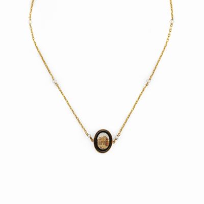Collana con Pendente in Micromosaico, Fine XIX Secolo