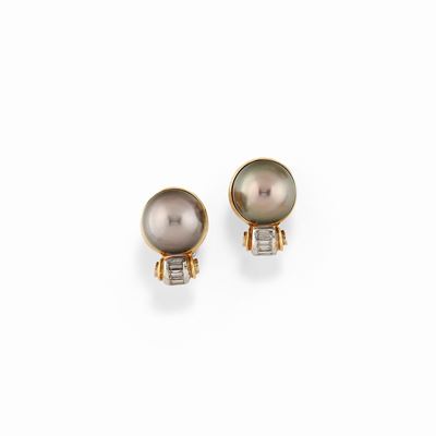 Orecchini con Diamanti e Perle