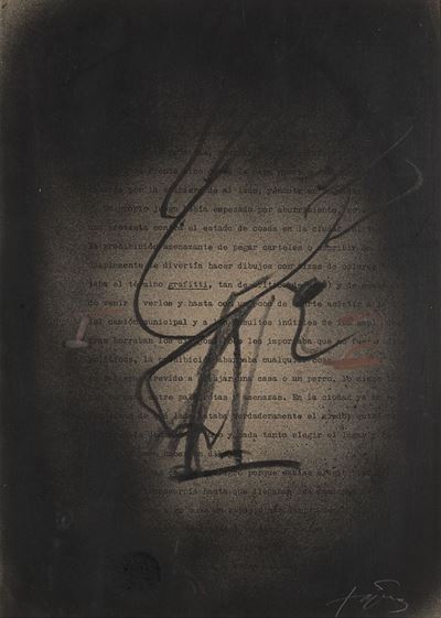 Graffiti, tecnica mista su carta, cm 32x23, 1980