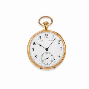 A 18K yellow gold pocket watch, Haussman & Co