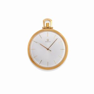 A 18K yellow gold pocket watch, Omega