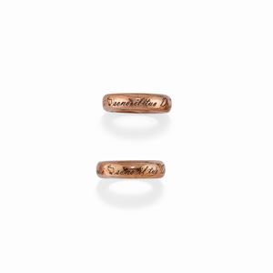 Two 9K red gold two rings, Pomellato Dodo collection