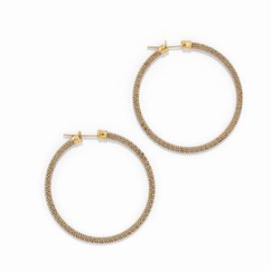 A 18K two-color gold earrings