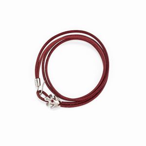 A silver and cotton strap bracelet, Dada Arrigoni