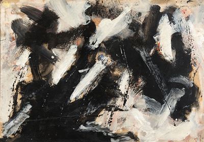 Senza Titolo (1962, idropittura e pastello su carta intelata)