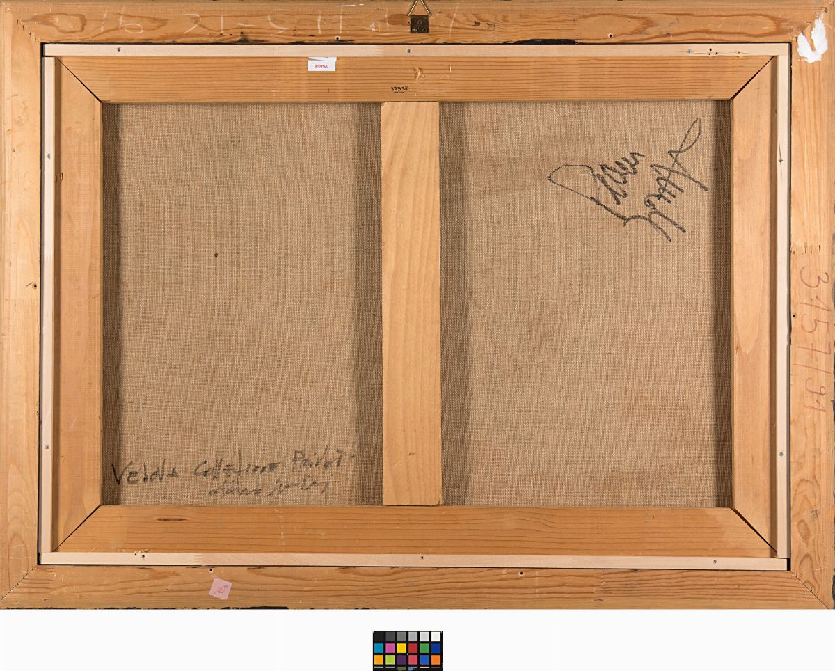 Emilio Vedova - Senza titolo, olio su carta reintelata