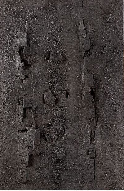 Rotture I, 1959, tecnica mista su legno