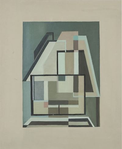 Composizione R.S. 2168, olio su tela, 1968
