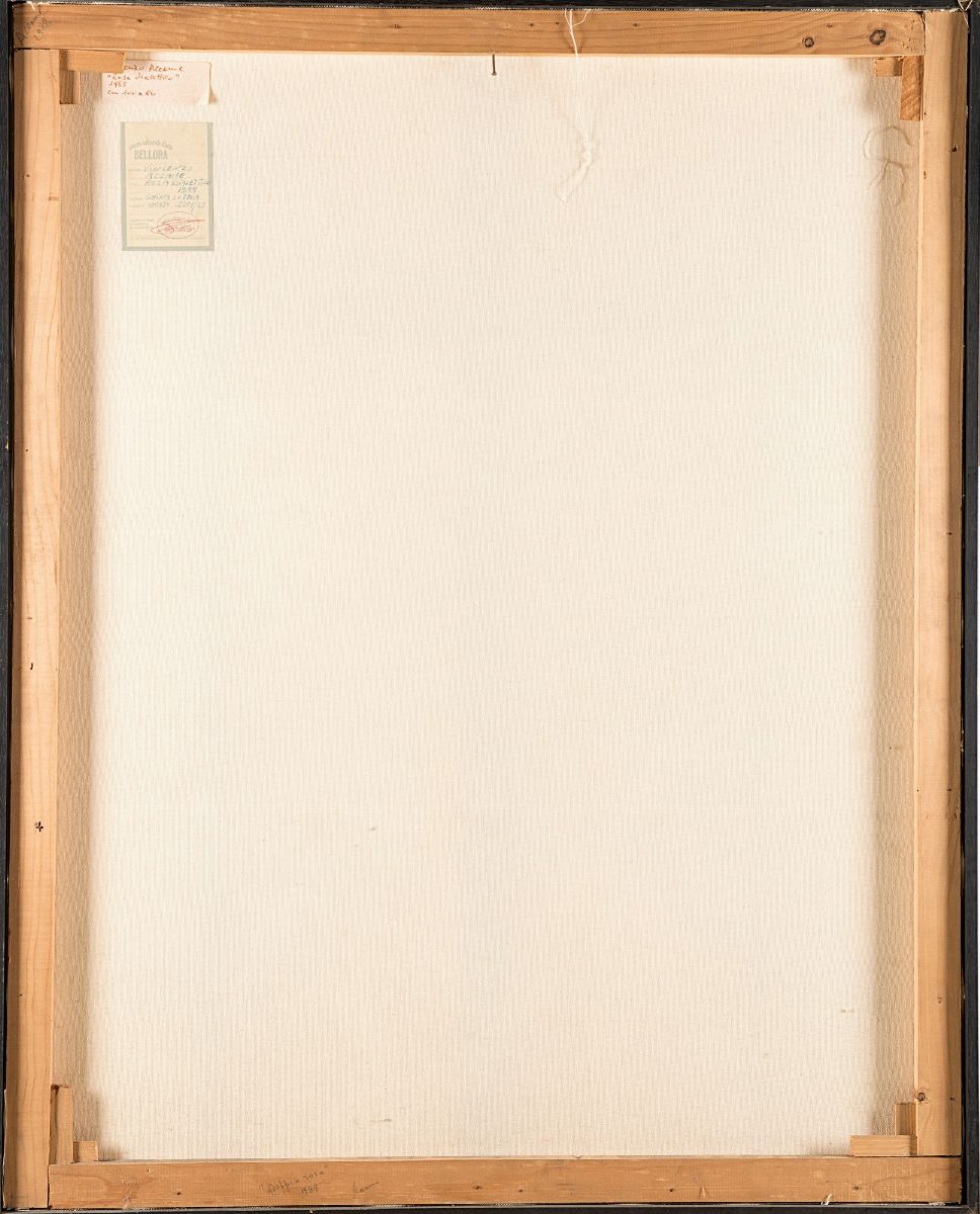 Vincenzo Accame - Rosa dialettica, china su tela, 1988