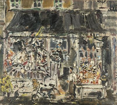 Il mercato, olio su tela, 1938