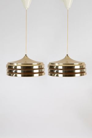 Pair of pendant lamps