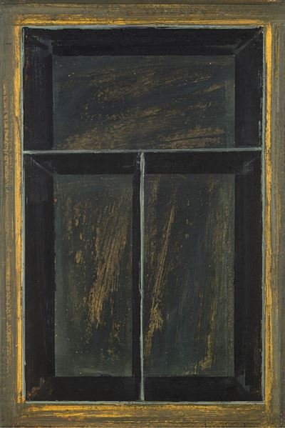 Senza titolo, olio su carta applicata su tavola, 1988