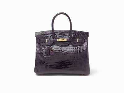 Borsa Birkin 35 cm, coccodrillo Porosus ametista, 2012