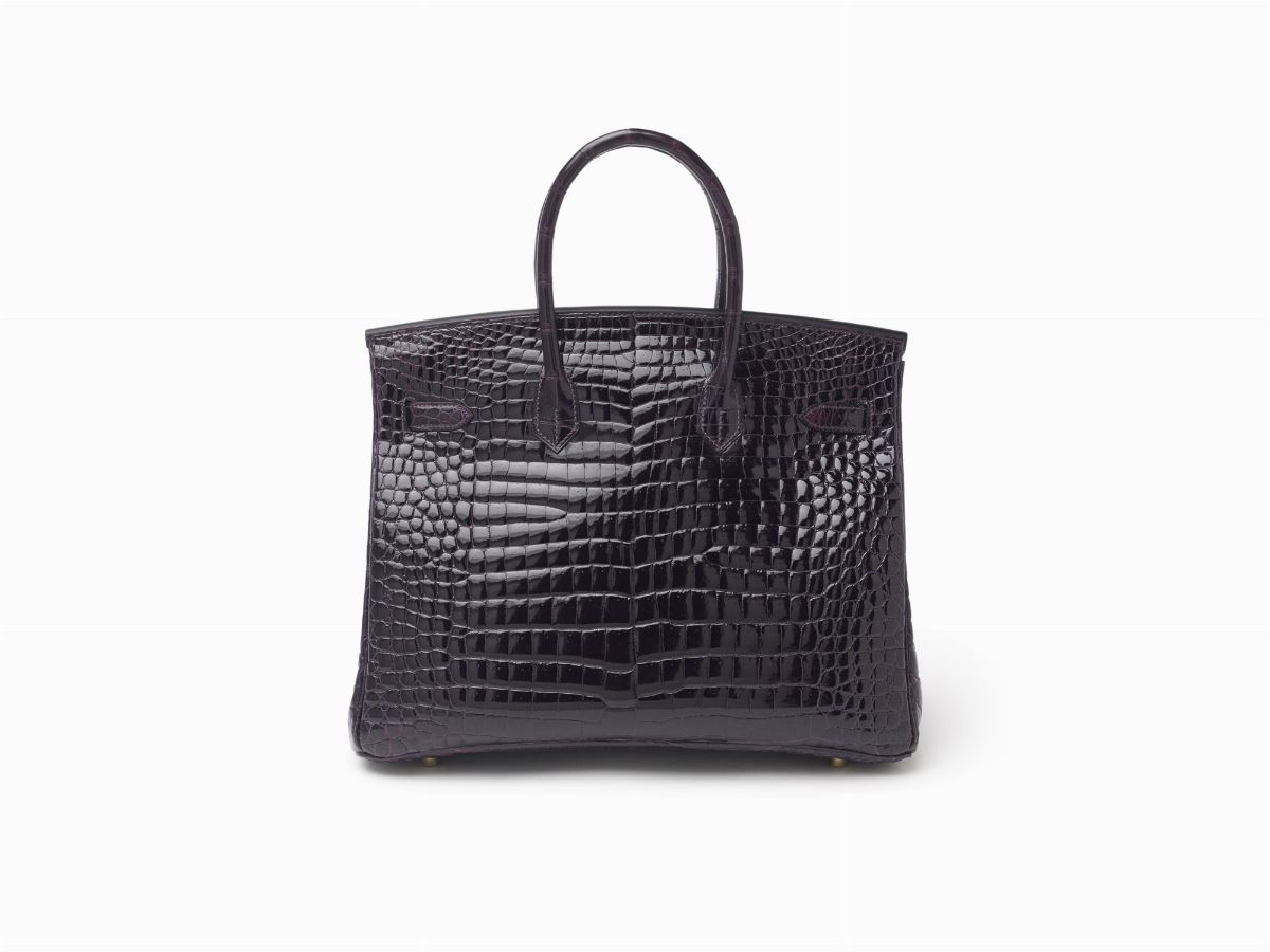 Hermès - Borsa Birkin 35 cm, coccodrillo Porosus ametista, 2012