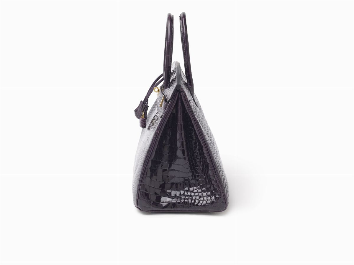 Hermès - Borsa Birkin 35 cm, coccodrillo Porosus ametista, 2012