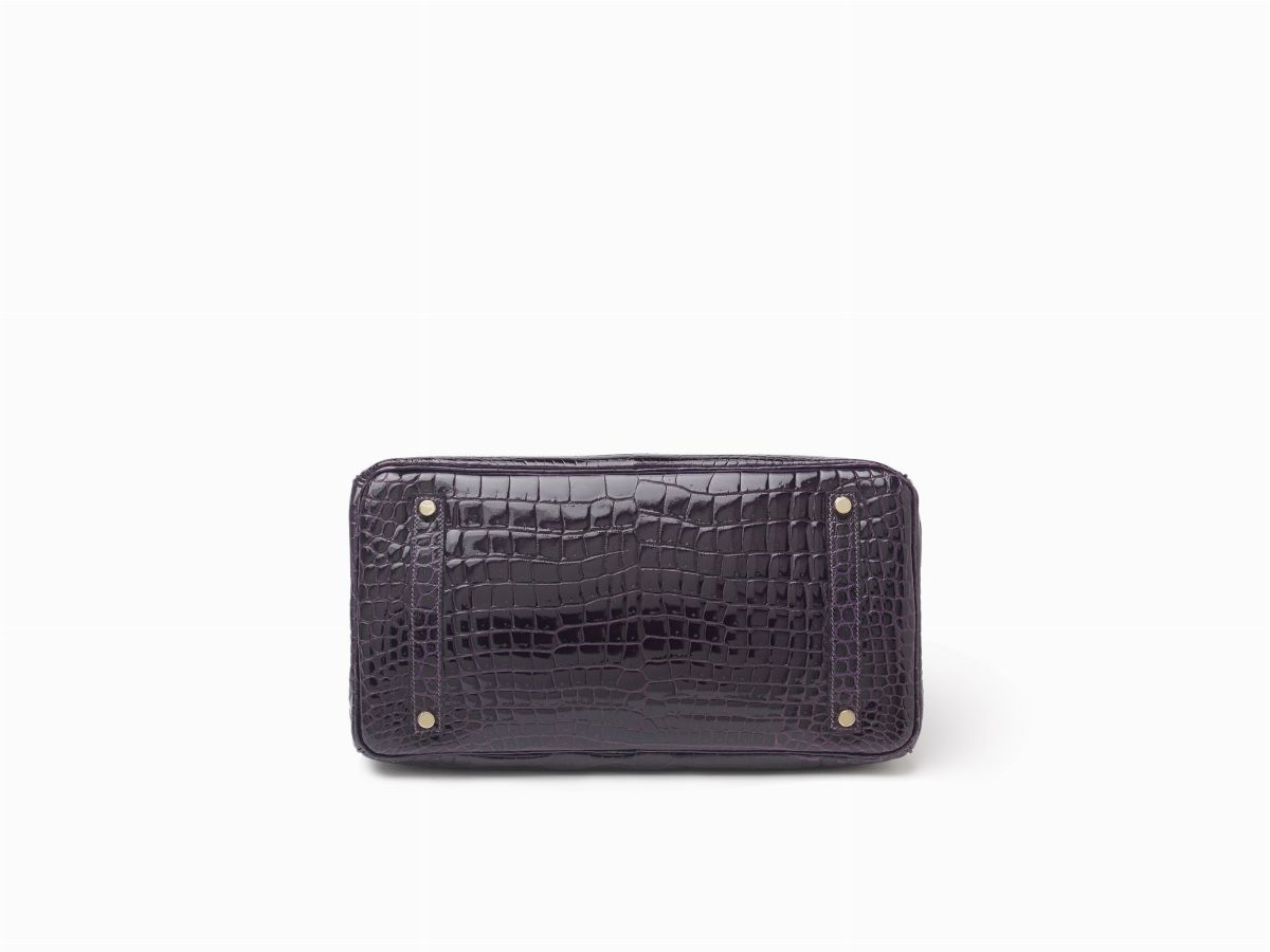 Hermès - Borsa Birkin 35 cm, coccodrillo Porosus ametista, 2012