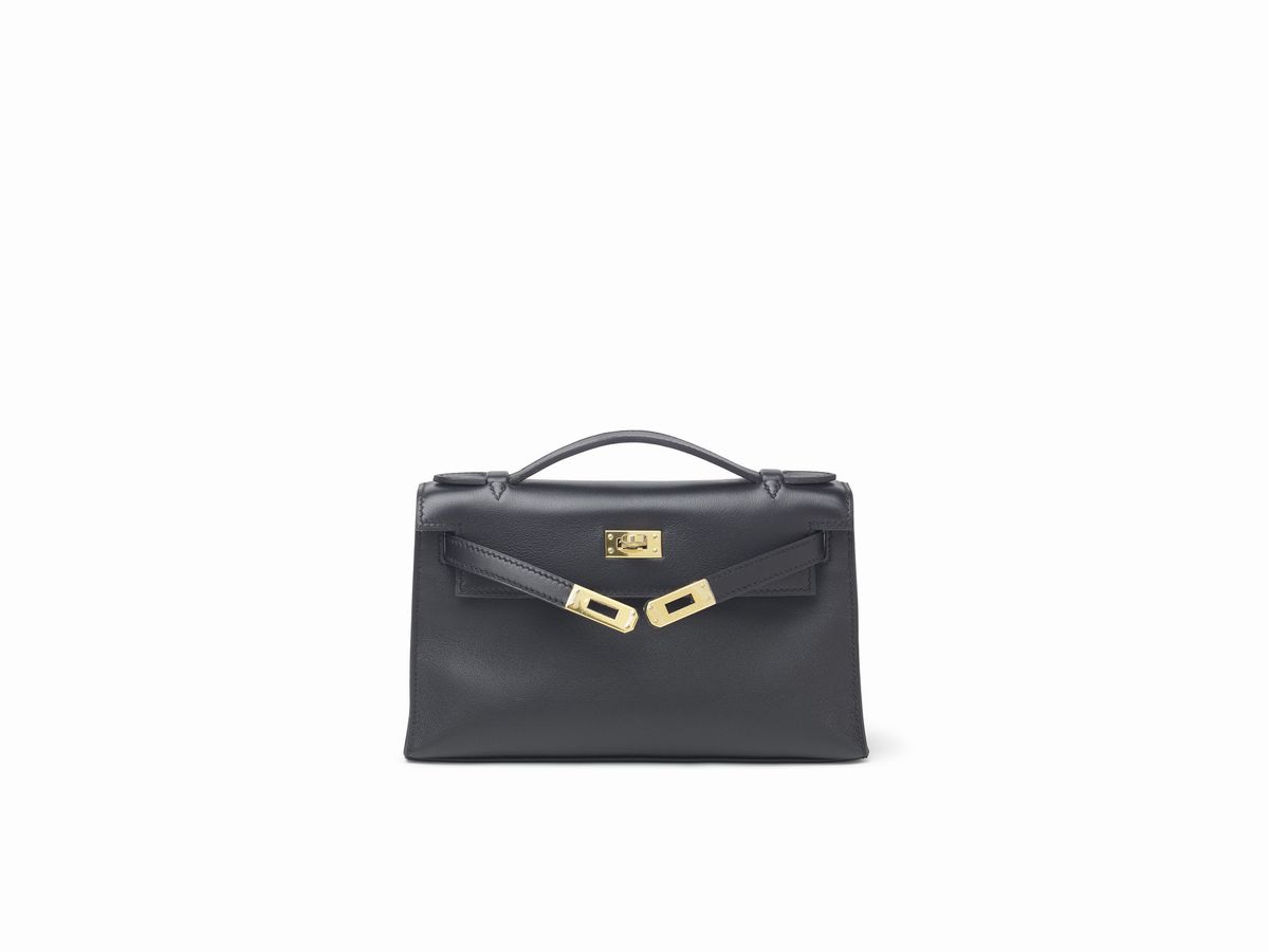 Hermès Kelly Mini Pochette Black Swift Gold Hardware