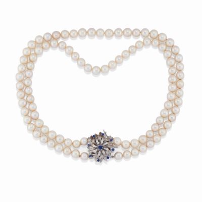 Collana con Perle e Zaffiri
