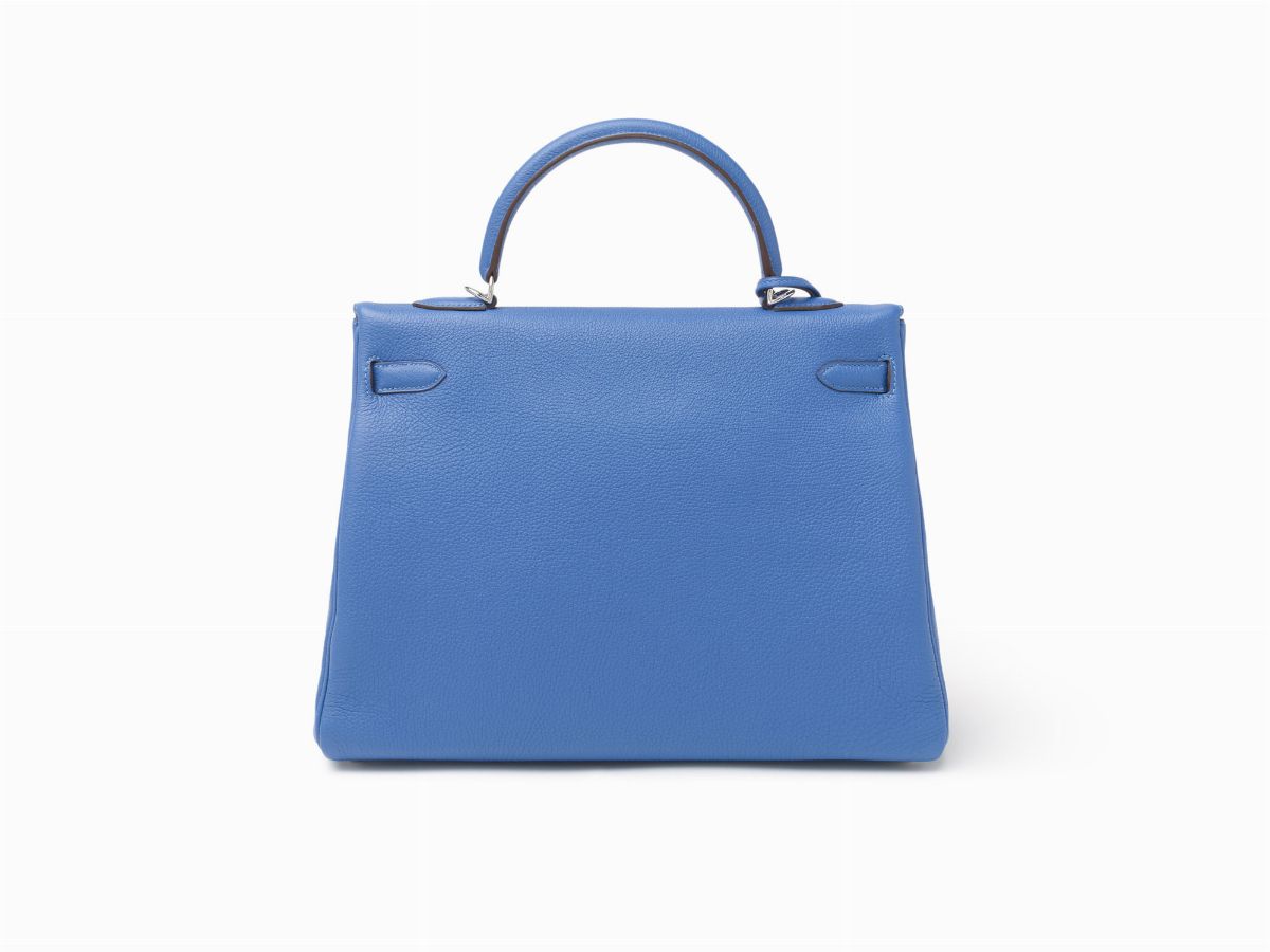 Hermès - Borsa Kelly Retourne 35 cm, pelle togo blu elettrico, 2011