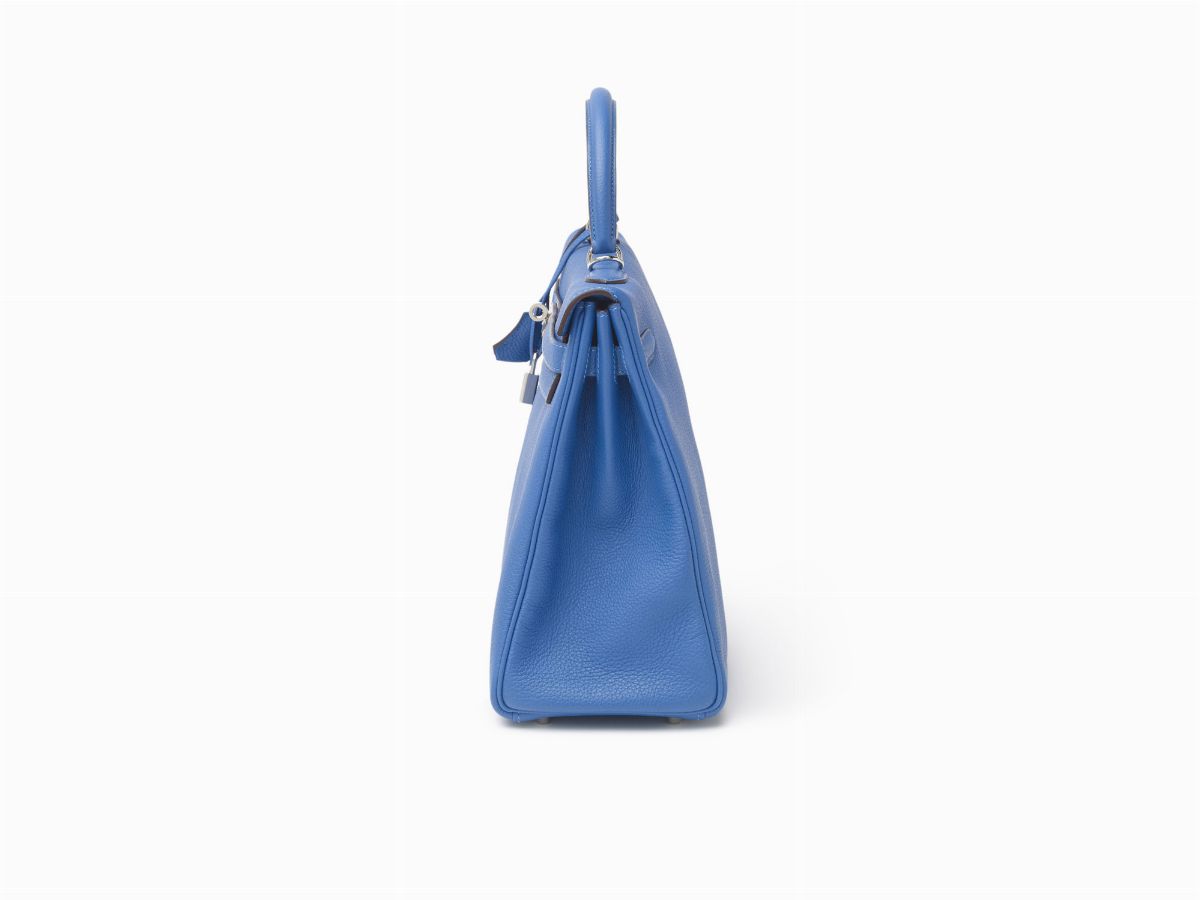 Hermès - Borsa Kelly Retourne 35 cm, pelle togo blu elettrico, 2011
