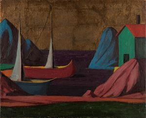 Borra Pompeo - Paesaggio fondo oro