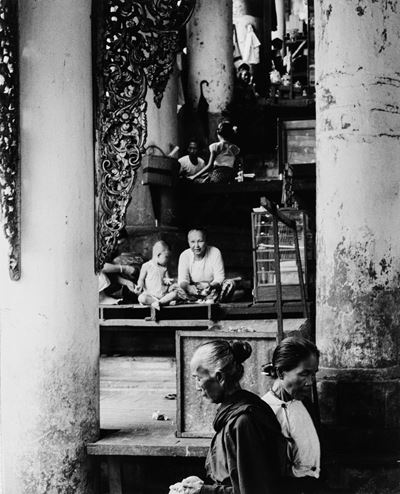 Shwe Dagon Pagoda, Stampa vintage alla gelatina ai sali d'argento