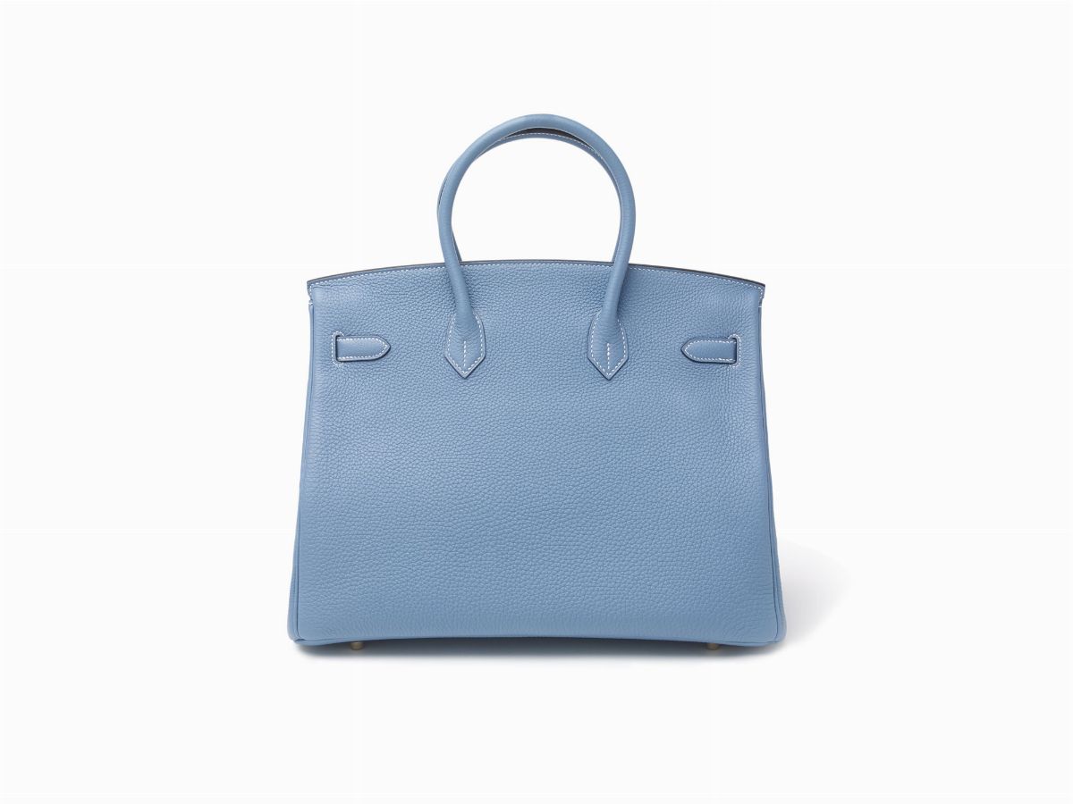 Hermès - Borsa Birkin 35 cm, pelle togo color blue jean, 2011