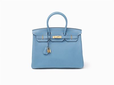 Borsa Birkin 35 cm, pelle Togo Blue Jean, 2011