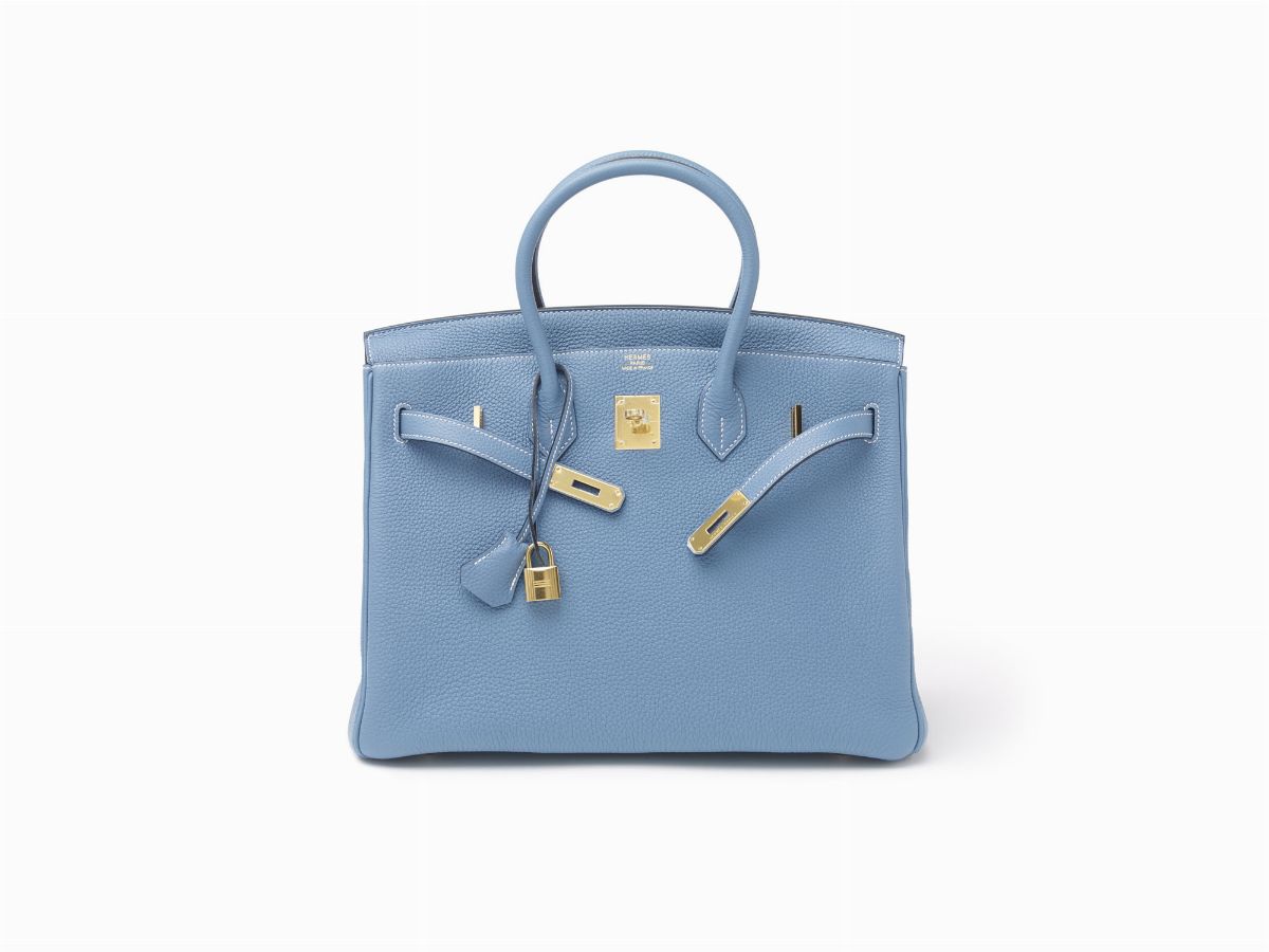 Hermès - Borsa Birkin 35 cm, pelle Togo Blue Jean, 2011