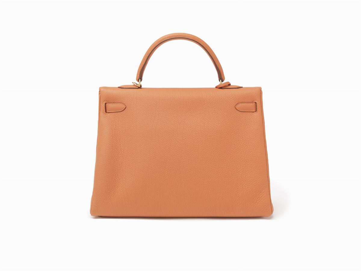 Hermès - Borsa Kelly Retourne, 35 cm in pelle Togo color arancione, 2011