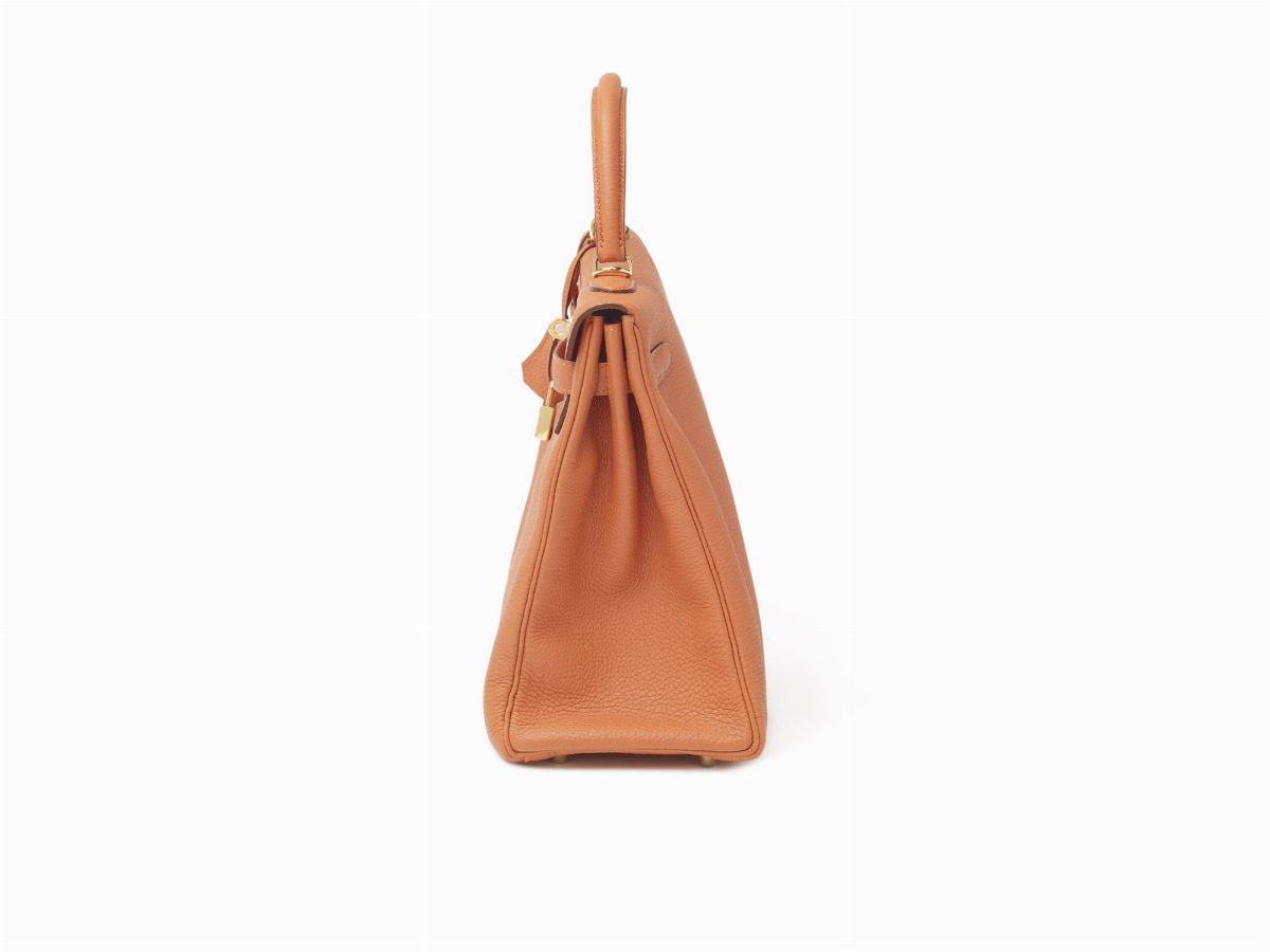 Hermès - Borsa Kelly Retourne, 35 cm in pelle Togo color arancione, 2011