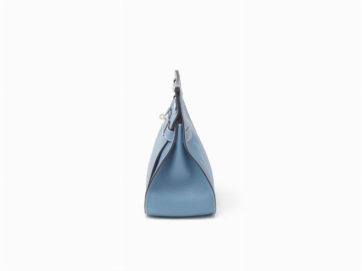 Hermès - Borsa Jypsiere 34 cm in pelle taurillon clemence blu jean, 2012